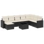Set de sofás de jardín 8 piezas y cojines ratán sintético negro de , Conjuntos de jardín - Ref: Foro24-3219356, Precio: 480,1...