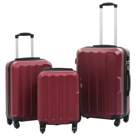 Juego de maletas rígidas ruedas trolley 3 pzas rojo tinto ABS de vidaXL, Maletas - Ref: Foro24-91874, Precio: 119,75 €, Descu...