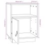 Mesitas de noche 2 uds madera de pino marrón miel 40x34x55 cm de vidaXL, Mesitas de noche - Ref: Foro24-818322, Precio: 97,95...