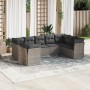 Set de muebles de jardín 9 pzas y cojines ratán sintético gris de , Conjuntos de jardín - Ref: Foro24-3218130, Precio: 527,37...