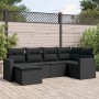 Set de sofás de jardín 6 piezas y cojines ratán sintético negro de , Conjuntos de jardín - Ref: Foro24-3219245, Precio: 376,8...