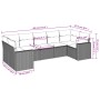 Set de sofás de jardín 7 piezas con cojines ratán PE gris de , Conjuntos de jardín - Ref: Foro24-3219380, Precio: 442,39 €, D...
