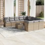 Set de sofás de jardín 12 pzas y cojines ratán sintético marrón de , Conjuntos de jardín - Ref: Foro24-3250258, Precio: 793,0...