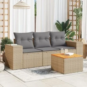 Juego de sofás jardín con cojines 4 pzas ratán sintético beige de , Conjuntos de jardín - Ref: Foro24-3257648, Precio: 295,86...