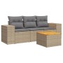 Juego de sofás jardín con cojines 4 pzas ratán sintético beige de , Conjuntos de jardín - Ref: Foro24-3257648, Precio: 285,34...