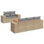 Juego de sofás jardín con cojines 6 pzas ratán sintético beige de , Conjuntos de jardín - Ref: Foro24-3257662, Precio: 464,60...