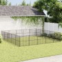 Corralito para perros con 20 paneles acero galvanizado negro de , Casetas para perros - Ref: Foro24-3209556, Precio: 492,55 €...