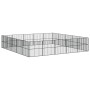 Corralito para perros con 20 paneles acero galvanizado negro de , Casetas para perros - Ref: Foro24-3209556, Precio: 492,55 €...
