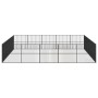 Corralito para perros con 20 paneles acero galvanizado negro de , Casetas para perros - Ref: Foro24-3209556, Precio: 492,55 €...