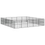 Corralito para perros con 20 paneles acero galvanizado negro de , Casetas para perros - Ref: Foro24-3209556, Precio: 492,55 €...