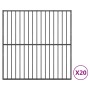 Corralito para perros con 20 paneles acero galvanizado negro de , Casetas para perros - Ref: Foro24-3209556, Precio: 492,55 €...