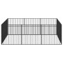 Corralito para perros con 12 paneles acero galvanizado negro de , Casetas para perros - Ref: Foro24-3209554, Precio: 297,55 €...