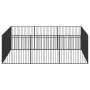 Corralito para perros con 12 paneles acero galvanizado negro de , Casetas para perros - Ref: Foro24-3209554, Precio: 291,59 €...