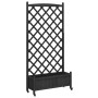 Jardinera con enrejado y ruedas madera maciza de abeto negro de , Maceteros y jardineras - Ref: Foro24-3207655, Precio: 166,4...