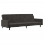 Sofá cama de 2 plazas terciopelo gris oscuro de , Sofás - Ref: Foro24-375738, Precio: 259,97 €, Descuento: %