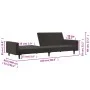 Sofá cama de 2 plazas terciopelo gris oscuro de , Sofás - Ref: Foro24-375738, Precio: 255,01 €, Descuento: %