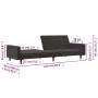 Sofá cama de 2 plazas terciopelo gris oscuro de , Sofás - Ref: Foro24-375738, Precio: 259,97 €, Descuento: %