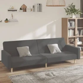 Sofá cama de 2 plazas tela gris claro de , Sofás - Ref: Foro24-375727, Precio: 258,25 €, Descuento: %
