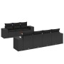 Set de sofás de jardín 8 piezas y cojines ratán sintético negro de , Conjuntos de jardín - Ref: Foro24-3225348, Precio: 574,9...