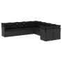 Set de sofás de jardín 10 pzas cojines ratán sintético negro de , Conjuntos de jardín - Ref: Foro24-3218235, Precio: 631,50 €...