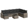 Set de muebles de jardín 9 pzas y cojines ratán sintético gris de , Conjuntos de jardín - Ref: Foro24-3219360, Precio: 520,98...