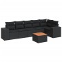 Set de comedor de jardín 7 pzas y cojines ratán sintético negro de , Conjuntos de jardín - Ref: Foro24-3225453, Precio: 479,6...