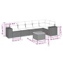 Set de comedor de jardín 7 pzas y cojines ratán sintético negro de , Conjuntos de jardín - Ref: Foro24-3225453, Precio: 479,6...