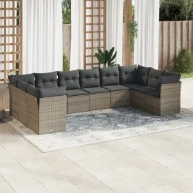Set de sofás de jardín 10 pzas con cojines ratán sintético gris de , Conjuntos de jardín - Ref: Foro24-3218200, Precio: 581,7...