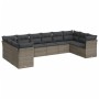 Set de sofás de jardín 10 pzas con cojines ratán sintético gris de , Conjuntos de jardín - Ref: Foro24-3218200, Precio: 582,0...
