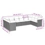Set de sofás de jardín 10 pzas con cojines ratán sintético gris de , Conjuntos de jardín - Ref: Foro24-3218200, Precio: 582,0...