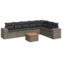 Set de sofás de jardín 8 pzas y cojines ratán sintético gris de , Conjuntos de jardín - Ref: Foro24-3225479, Precio: 490,78 €...