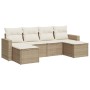 Juego de sofás jardín con cojines 6 pzas ratán sintético beige de , Conjuntos de jardín - Ref: Foro24-3219308, Precio: 357,53...