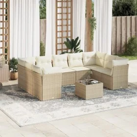 Juego de sofás jardín con cojines beige 10 pzas ratán sintético de , Conjuntos de jardín - Ref: Foro24-3218138, Precio: 660,2...