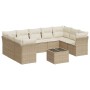 Juego de sofás jardín con cojines beige 10 pzas ratán sintético de , Conjuntos de jardín - Ref: Foro24-3218138, Precio: 646,3...