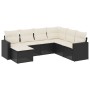 Set de comedor de jardín 7 pzas y cojines ratán sintético negro de , Conjuntos de jardín - Ref: Foro24-3219286, Precio: 381,9...