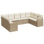 Set de sofás de jardín 9 pzas con cojines ratán sintético beige de , Conjuntos de jardín - Ref: Foro24-3219388, Precio: 592,4...