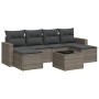 Set de sofás de jardín 7 piezas con cojines ratán PE gris de , Conjuntos de jardín - Ref: Foro24-3219320, Precio: 369,56 €, D...