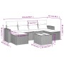 Set de sofás de jardín 7 piezas con cojines ratán PE gris de , Conjuntos de jardín - Ref: Foro24-3219320, Precio: 369,56 €, D...