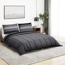 Juego de funda nórdica algodón gris oscuro 240x220 cm de , Fundas de nórdico - Ref: Foro24-136419, Precio: 31,23 €, Descuento: %
