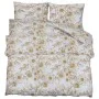 Juego de funda nórdica algodón blanco y marrón 155x220 cm de , Fundas de nórdico - Ref: Foro24-136410, Precio: 28,65 €, Descu...