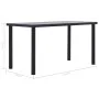 Mesa de comedor de MDF negro y gris hormigón 140x70x75 cm de vidaXL, Mesas de cocina y de comedor - Ref: Foro24-281858, Preci...