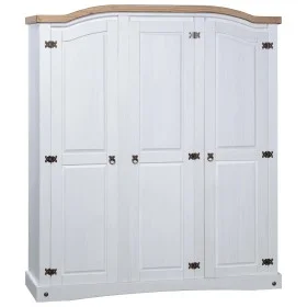 Armario madera de pino Mexicano estilo Corona blanco 3 puertas de vidaXL, Armarios roperos - Ref: Foro24-282622, Precio: 445,...