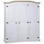 Armario madera de pino Mexicano estilo Corona blanco 3 puertas de vidaXL, Armarios roperos - Ref: Foro24-282622, Precio: 445,...