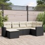 Set de sofás de jardín 6 piezas y cojines ratán sintético negro de , Conjuntos de jardín - Ref: Foro24-3219246, Precio: 348,9...