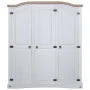 Armario madera de pino Mexicano estilo Corona blanco 3 puertas de vidaXL, Armarios roperos - Ref: Foro24-282622, Precio: 445,...