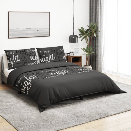 Juego de funda nórdica algodón negro 200x200 cm de , Fundas de nórdico - Ref: Foro24-136534, Precio: 28,54 €, Descuento: %