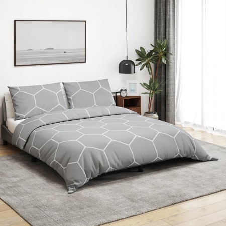 Juego de funda nórdica algodón gris 200x200 cm de , Fundas de nórdico - Ref: Foro24-136459, Precio: 27,01 €, Descuento: %