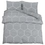 Juego de funda nórdica algodón gris 200x200 cm de , Fundas de nórdico - Ref: Foro24-136459, Precio: 27,01 €, Descuento: %