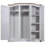 Armario madera de pino Mexicano estilo Corona blanco 3 puertas de vidaXL, Armarios roperos - Ref: Foro24-282622, Precio: 445,...