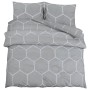 Juego de funda nórdica algodón gris 140x200 cm de , Fundas de nórdico - Ref: Foro24-136450, Precio: 23,03 €, Descuento: %